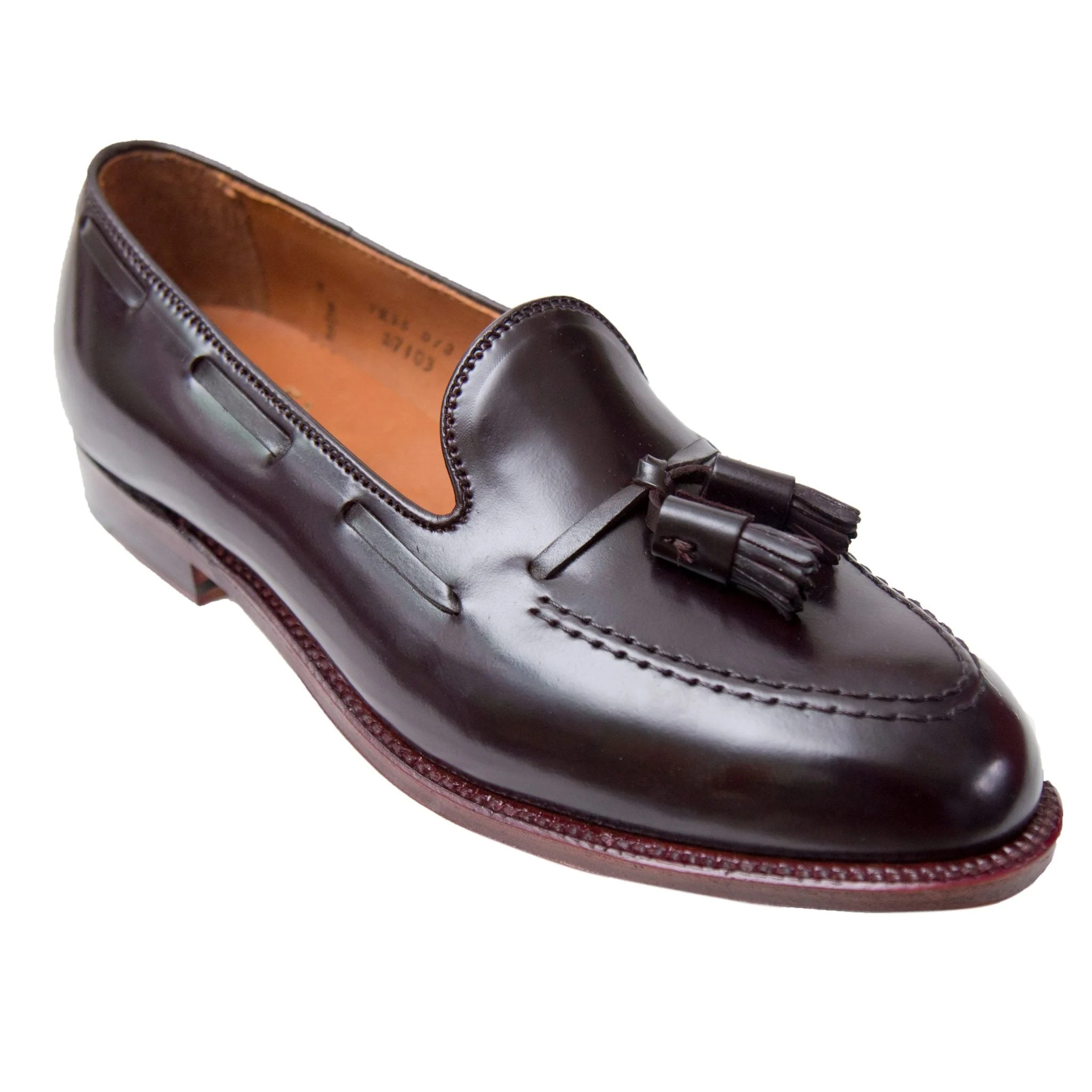 D7103 - Antique Tassel Loafer in  Color 8 Shell Cordovan - Image 4