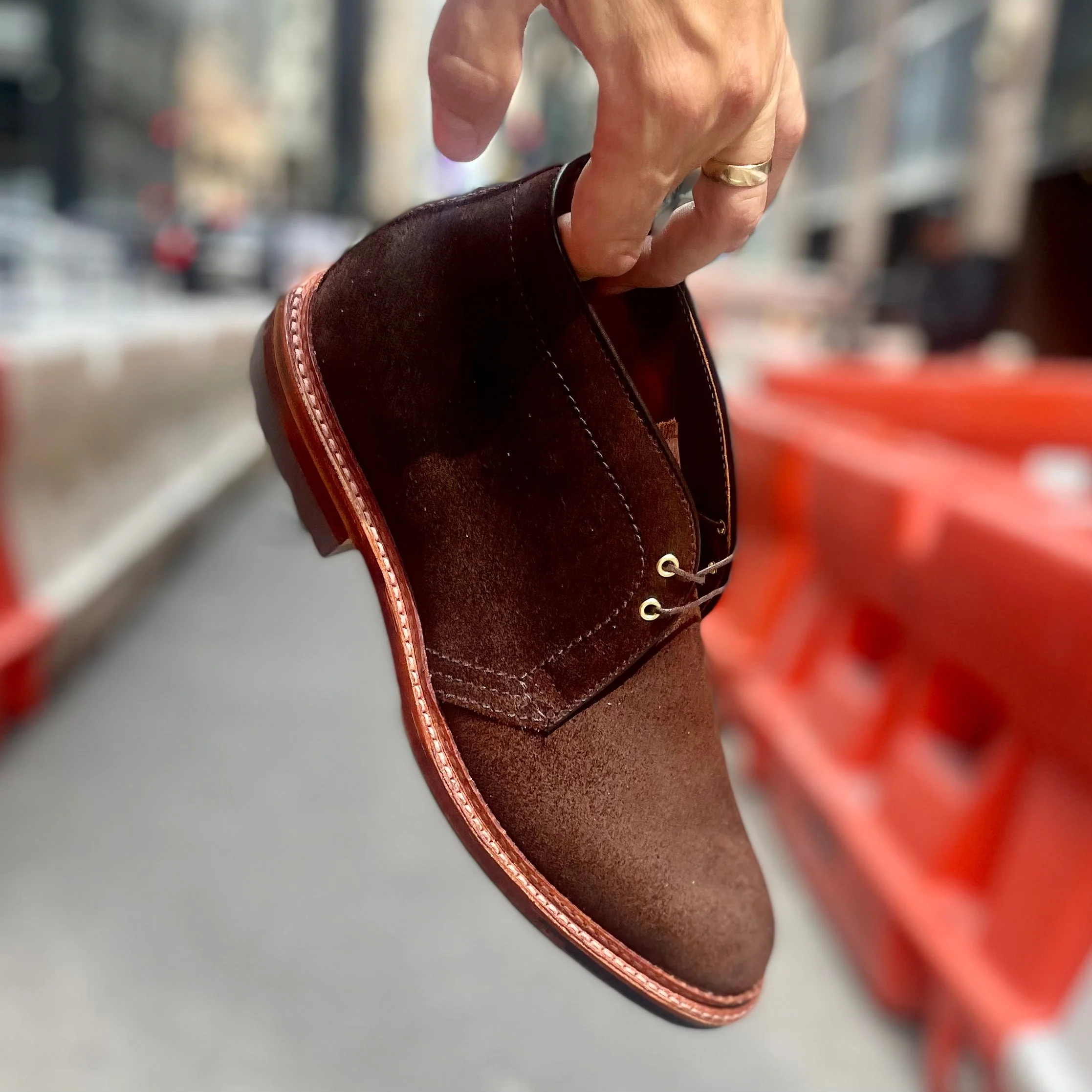 D1717C - Catskills Chukka Boot in Tobacco Reverse Chamois - Image 5