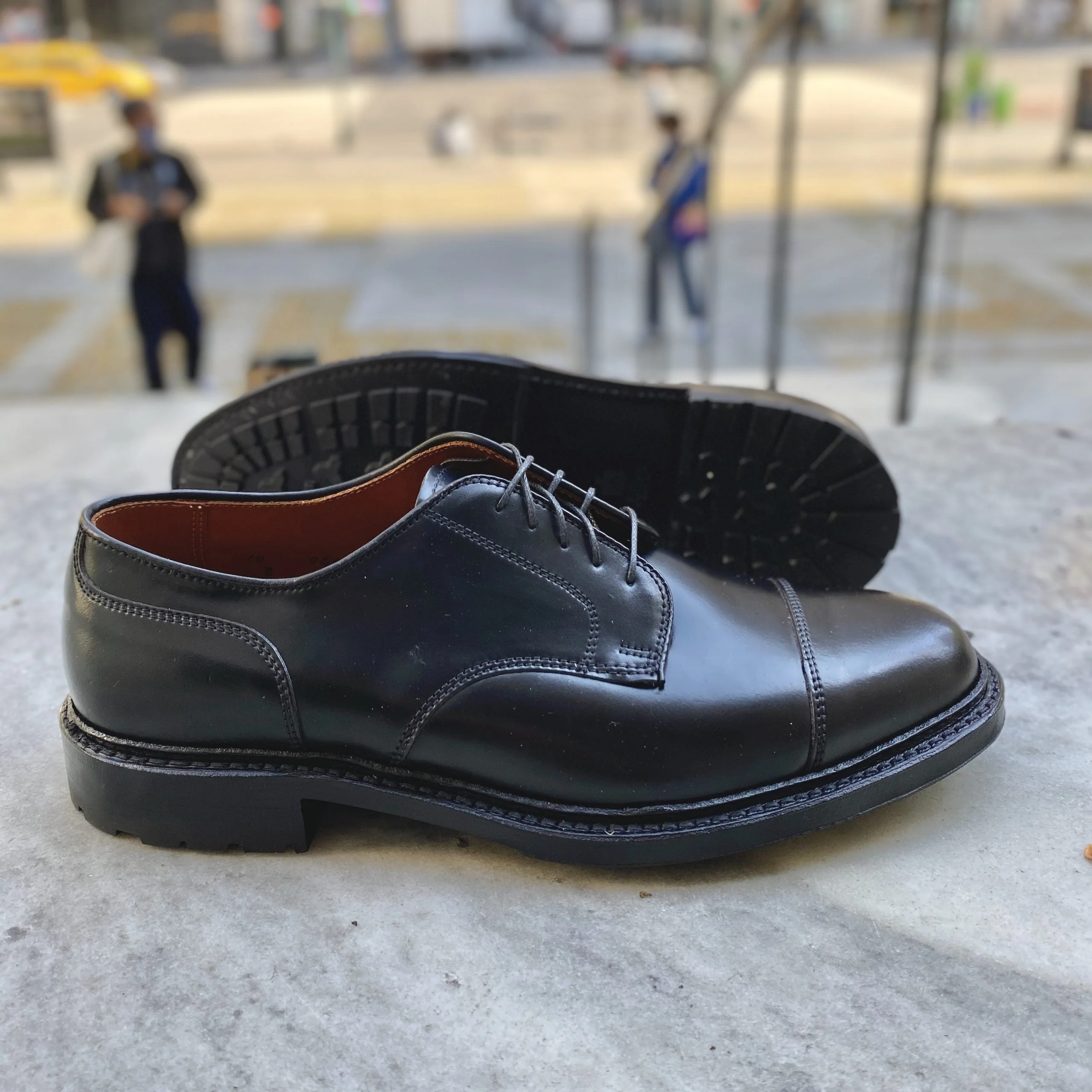 2175C - DeRosa Captoe Blucher in Black Shell - Image 4