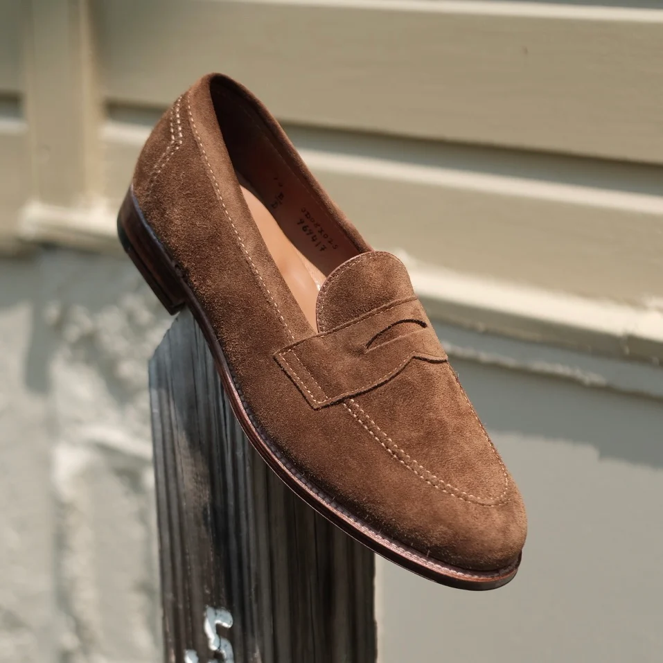 9693F - Flex Penny Loafer in Snuff Suede - Image 3
