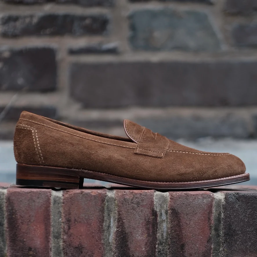 9693F - Flex Penny Loafer in Snuff Suede - Image 8