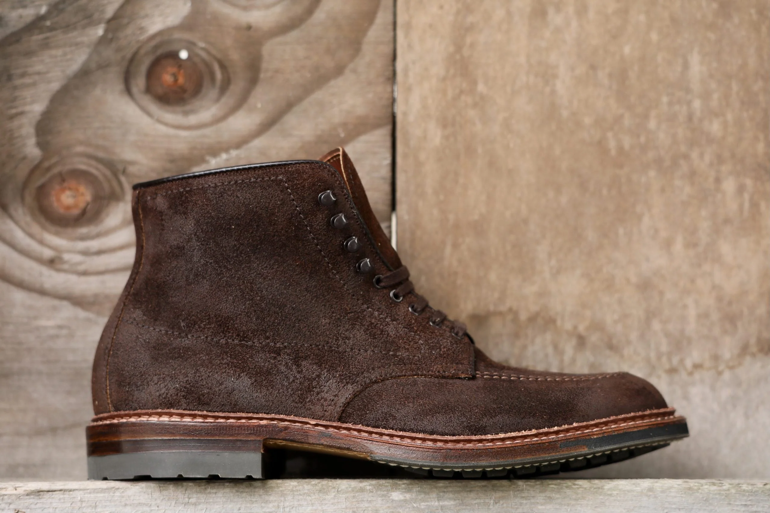4015HC - Indy Boot in Tobacco Reverse Chamois - Image 4