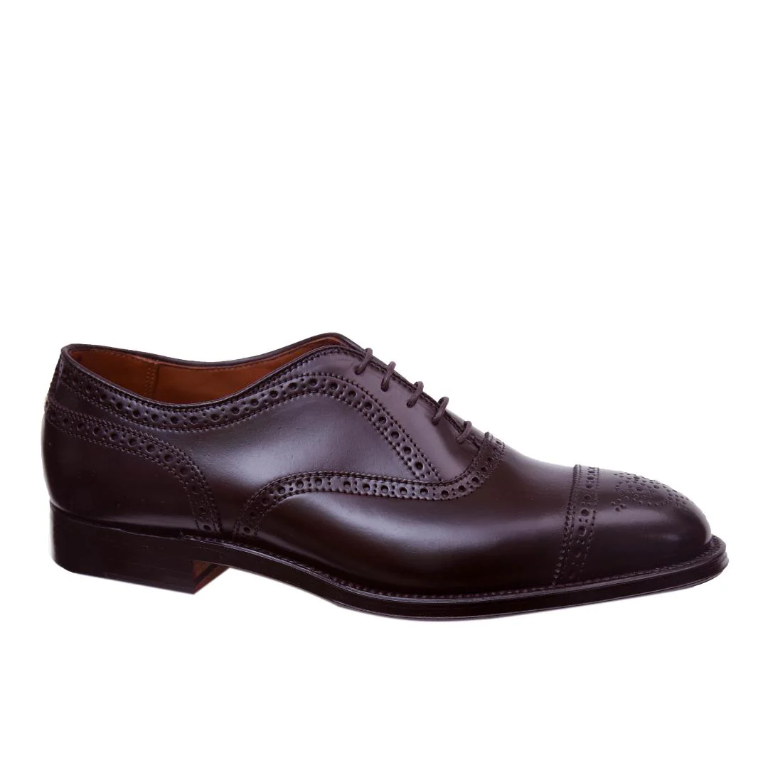 9854 - Medallion Cap Toe Bal in Color 8 Shell Cordovan - Image 3