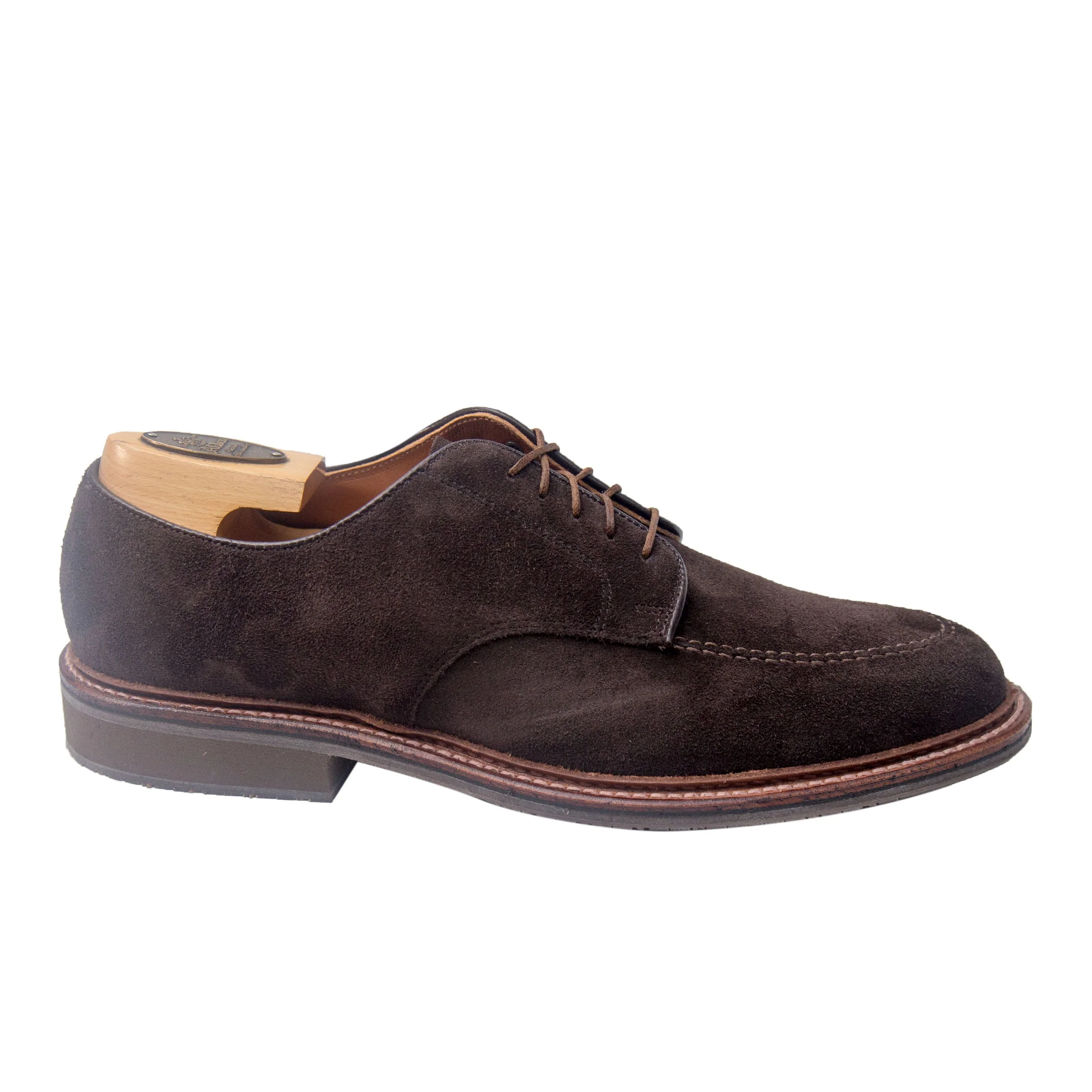 704 Mocc Toe Blucher in Brown Suede - Image 3