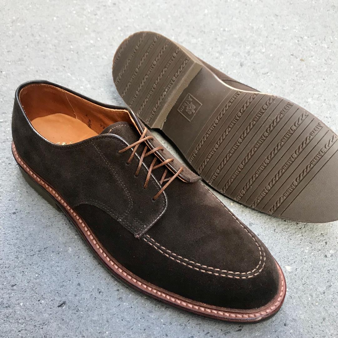 704 Mocc Toe Blucher in Brown Suede - Image 5