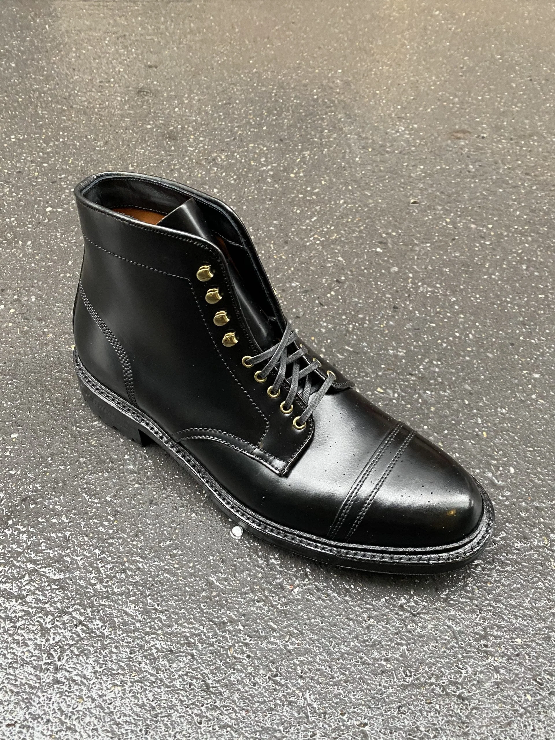D9867HC- Stitchup 2/2 Boot in Black Shell Cordovan - Image 5