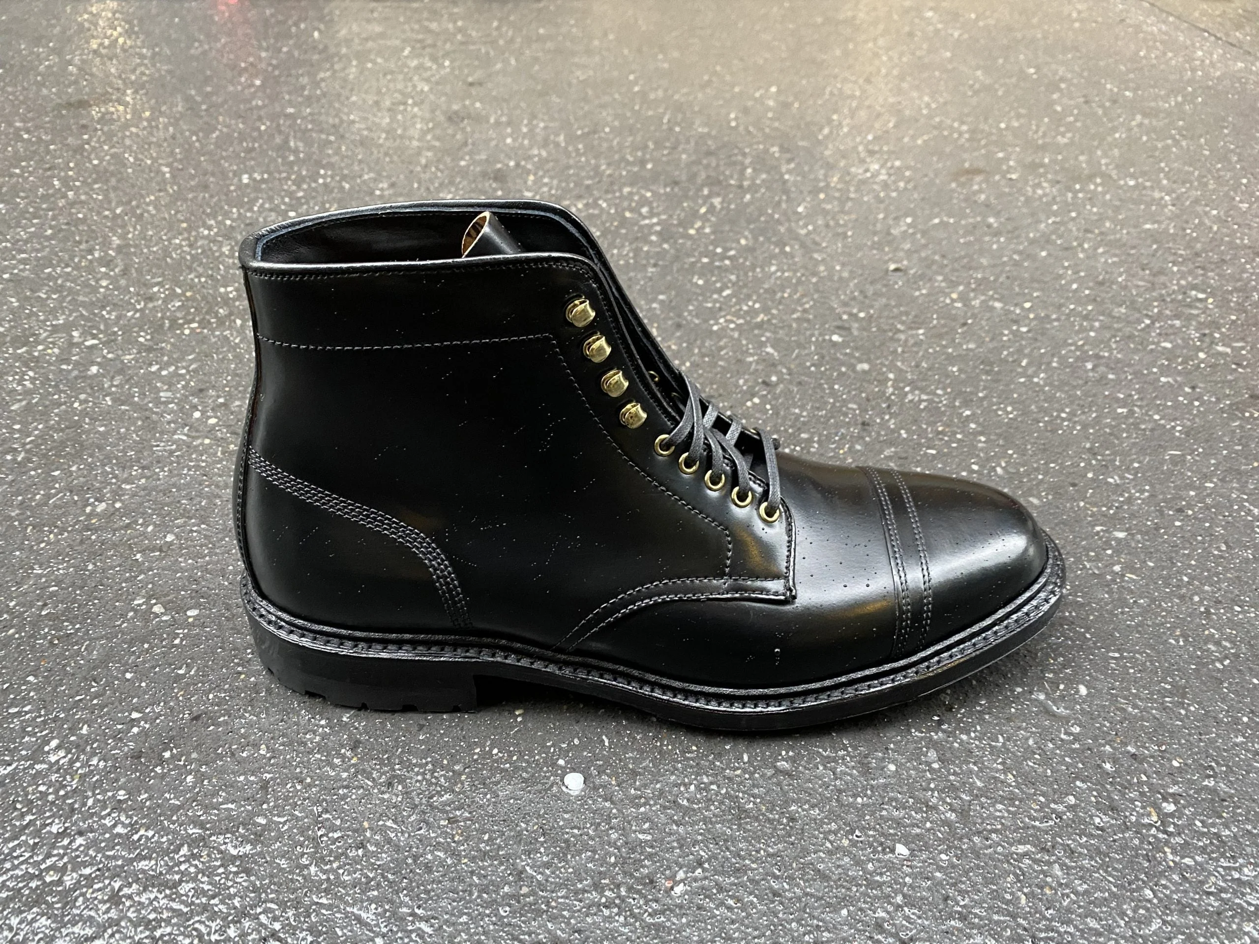 D9867HC- Stitchup 2/2 Boot in Black Shell Cordovan - Image 7