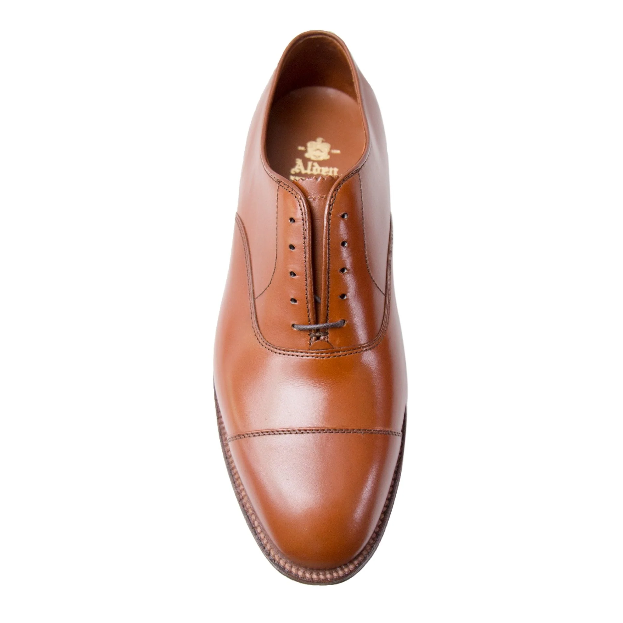 9062 - Straight Tip Bal in Burnished Tan Calfskin - Image 3