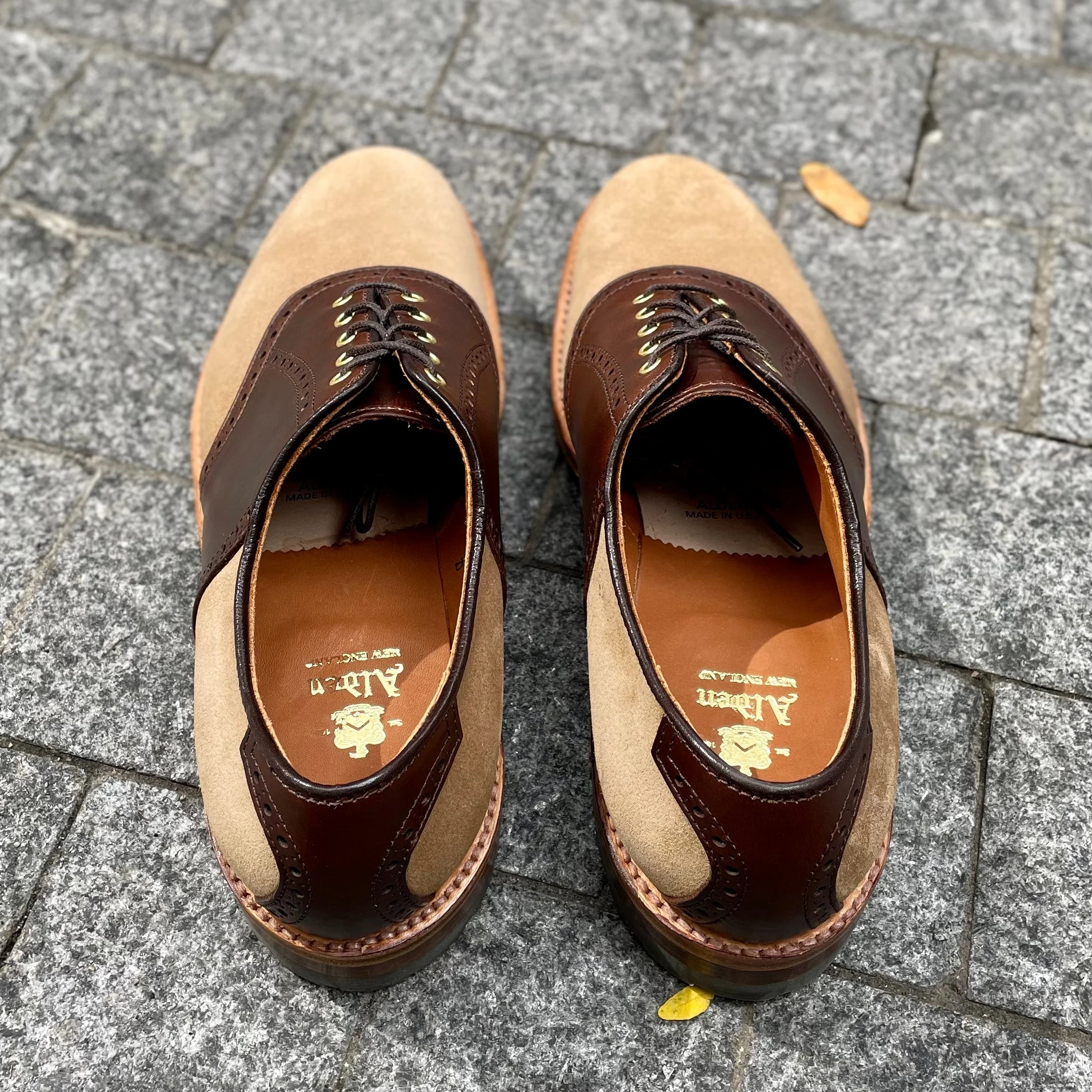 D1304C - Valhalla Saddle Oxford in CXL and Tan Suede - Image 5